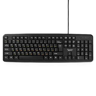 Клавиатура Gembird KB-8320UXL-BL, черный, USB, кабель 2 м., 104 клавиши, кабель 2м (KB-8320UXL-BL)