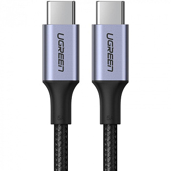 Кабель USB C - USB C, 480Mbps, 5A, QC4.0/PD3.0, 100W, 1m, US316 (70427)