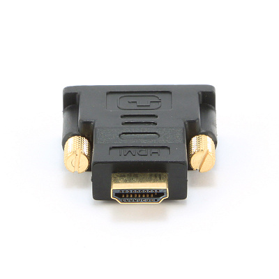 Переходник HDMI 19M/19M, золотые разъемы, пакет, черный (A-HDMI-DVI-1)