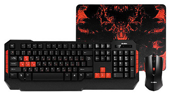  Игровой набор клавиатура+мышь+коврик SVEN GS-9000 (SV-018863)