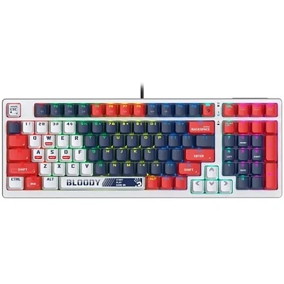 Клавиатура A4Tech Bloody S98 Sports, Navy, Multimedia, Gaming, BLMS Red USB (S98/SPORTS NAVY/RED)