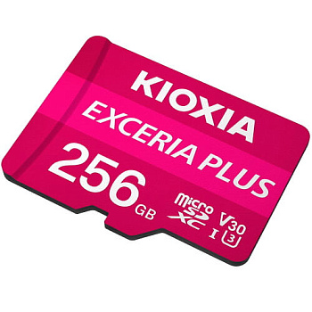 Карта памяти microSDXC 256GB Kioxia Exceria Plus + адаптер (LMPL1M256GG2)