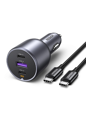 Автомобильное зарядное устройство 2C1A, 130W + Кабель 1м EC705 (55511) UGREEN