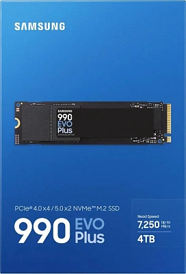 Твердотельный накопитель SSD Samsung 990 EVO Plus 4 TB PCIe 5.0, NVMe 2.0 (MZ-V9S4T0BW)