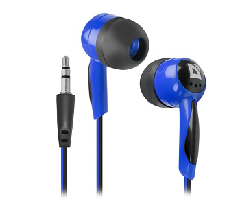 Наушники-вкладыши проводные Defender Basic 604 синий (63608)