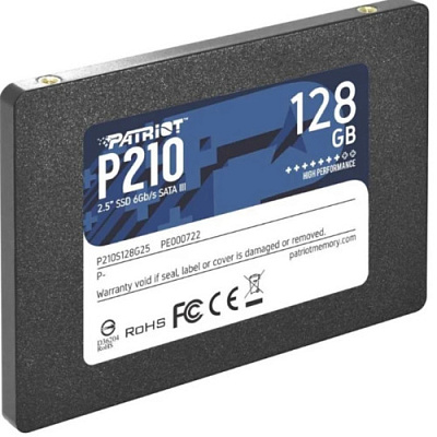 Твердотельный накопитель SSD 128 Gb SATA 6Gb/s Patriot P210 P210S128G25 2.5" 3D TLC (P210S128G25)