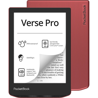 Электронная книга PocketBook PB634-3-CIS красный (PB634-3-CIS)