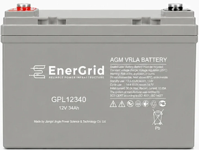 Аккумулятор EnerGrid GPL12340, 12В 34Ач (EnerGrid GPL12340)