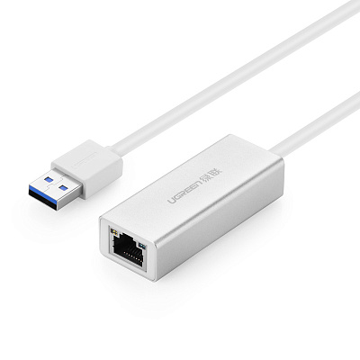 Адаптер UGREEN CR111 20255 USB 3.0 A To Gigabit Ethernet Adapter white ABS (20255)