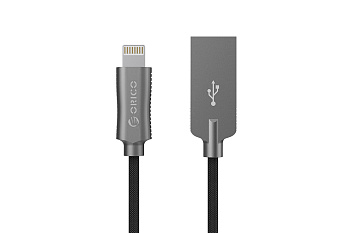 Кабель USB 2.0 - Lightning(m) 8-pin, 1m (ORICO-LTU-10-BK-BP)