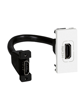 Legrand 078778 Роз. HDMI со шнуром 1М бел MSC (078778)