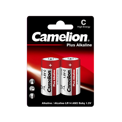 Батарейка CAMELION Plus Alkaline LR14-BP2 2 шт. в блистере (LR14-BP2)