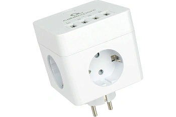 Сетевой фильтр Cablexpert Cube CUBE-4-U4-W (CUBE-4-U4-W) ( CUBE-4-U4-W)