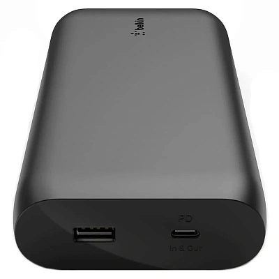 Портативный внешний аккумулятор Belkin, 20000Mah, 30Вт, USB-C/USB-A, Black (BPB002btBK)