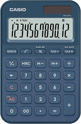 Калькулятор настольный CASIO MS-20YC-NY-W-EP темно-синий (MS-20YC-NY-W-EP)