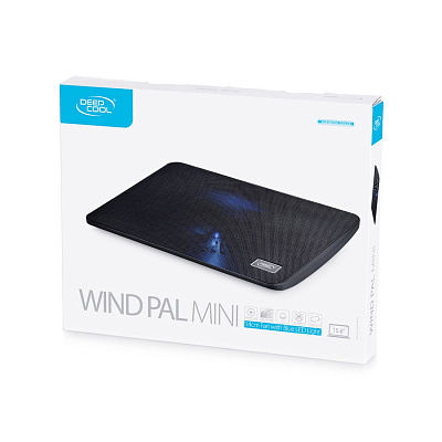 Подставка для ноутбука охлаждающая DEEPCOOL Wind Pal Mini, 15.6", Black (DP-N114L-WDMI)