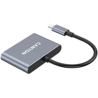 USB-хаб Canyon DS-3 3in1 USB-C Dark Grey (CNS-TDS3)