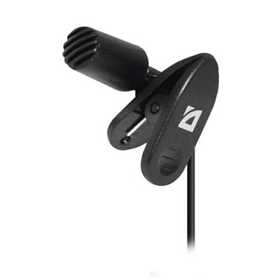 Микрофон петличный Defender MIC-109 черный (64109)