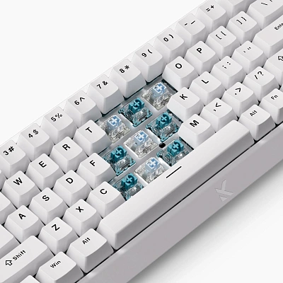 Клавиатура MCHOSE Ace 68 Hall Effect White, Ice Blue Magnetic Switch, Wired (MC-Ace68-15)