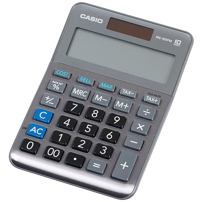 Калькулятор настольный CASIO MS-100FM-WA-EP (MS-100FM-WA-EP)