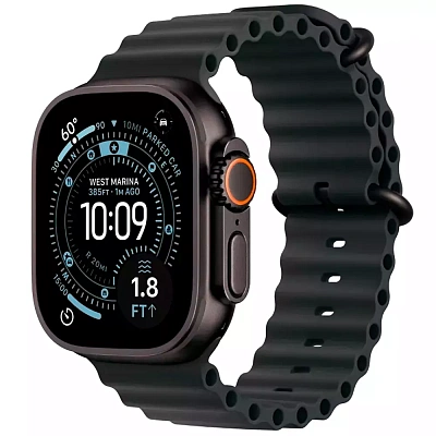 Смарт часы Apple Watch Ultra 3 GPS + Cellular 49mm Black Titanium Case with Black Ocean Band (MF0J4QR/A)