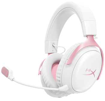 Гарнитура, HyperX Cloud III S Wireless, Бело-розовый (DG0R2AA)