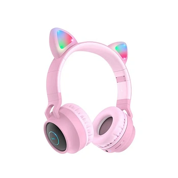 Наушники накладные Hoco W27 Cat ear, pink (W27 Cat ear, pink)