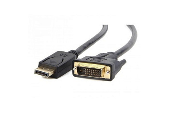 Кабель DisplayPort-DVI Cablexpert, черный, экран, пакет (CC-DPM-DVIM-1M)