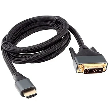 Кабель HDMI-DVI Cablexpert CC-HDMI-DVI-4K-6, 4K, 19M/19M, 1.8м (CC-HDMI-DVI-4K-6)