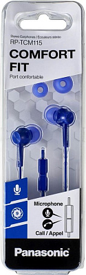  Проводные наушники Panasonic (RP-TCM115GCA (синий))