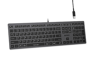 Клавиатура A4Tech Fstyler FX60H, Grey (White Backlit), (FX60H (GREY) (WHITE BACKLIT))