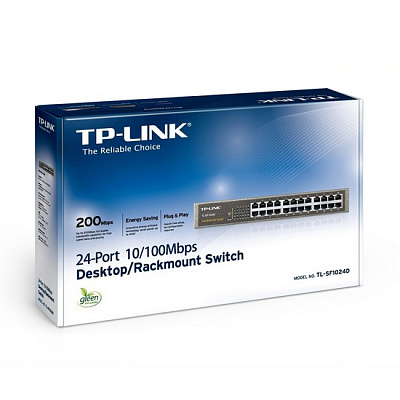 Коммутатор TP-Link TL-SF1024D 24-портовый Fast Ethernet настольный/монтируемый в стойку коммутатор (TL-SF1024D)