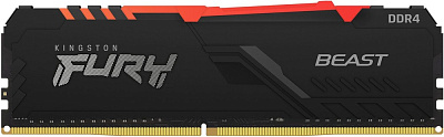 Оперативная память Kingston 16GB 3200MT/s DDR4 CL16 DIMM 1Gx8 FURY Beast RGB (KF432C16BB12A/16)