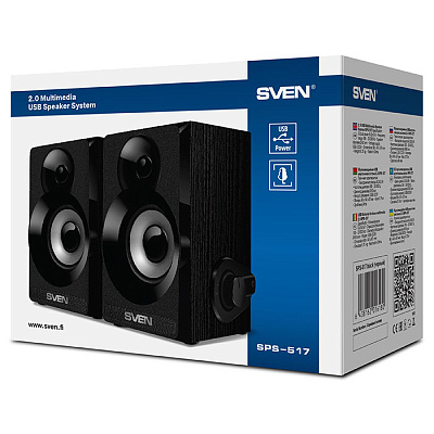 Колонки SVEN SPS-517 2.0 черный  (SPS-517 2.0 черный )