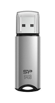 Флэш-накопитель Silicon Power Marvel M02 64GB, Silver (SP064GBUF3M02V1S)