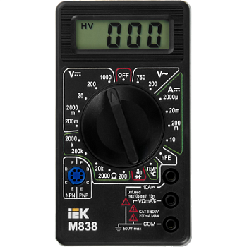Мультиметр цифровой UNIVERSAL M838 IEK (TMD-2S-838)