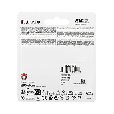 Твердотельный накопитель SSD Kingston SNV3SM3/2T0 2TB Mini M.2 2230 PCIe Gen4 x4 (SNV3SM3/2T0)