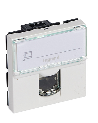 Legrand 076554 MOSAIC RJ45 UTP кат5е 2мод бел (076554)