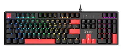 Клавиатура A4Tech Bloody S510R, Fire Black Mult Gaming Blacklight,BLMS Brown USB (S510R /FIRE BLACK/BROWN)