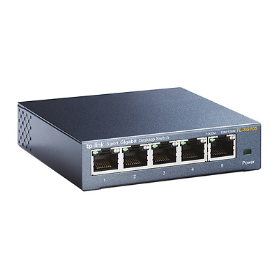Коммутатор TP-Link TL-SG105 5-портовый 10/100/1000 Мбит/с настольный  (TL-SG105)