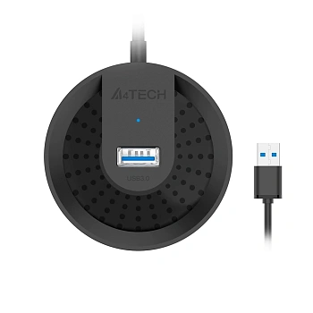 Хаб USB 3.0 A4Tech HUB-30 Black (HUB-30 BLACK)