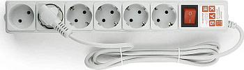 Сетевой фильтр Power Cube, 1.9м, 6 розеток, Серый ( SPG(5+1)-B-6) Сетевой фильтр Power Cube, 1.9м, 6 розеток, Серый ( SPG(5+1)-B-6)