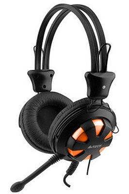 Наушники+микрофон A4tech HS-28 BLACK (HS-28 BLACK)
