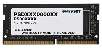 Оперативная память SODIMM DDR4 PC-25600 (3200 MHz) 16Gb PATRIOT (память для ноутбуков)  (PSD416G320081S) Оперативная память SODIMM DDR4 PC-25600 (3200 MHz) 16Gb PATRIOT (память для ноутбуков)  (PSD416G320081S)