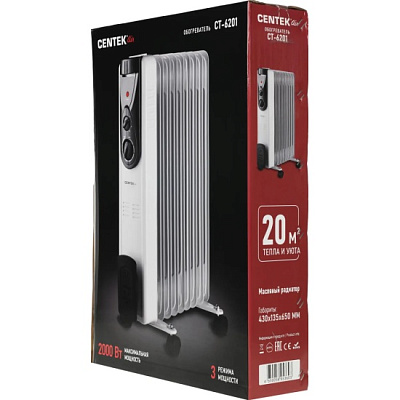 Обогреватель Centek CT-6201, 2000Вт, White (CT-6201)