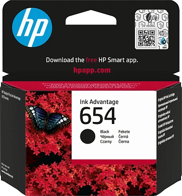 Картридж HP 654 Black Original Ink Advantage Cartridge (7FP39UE)