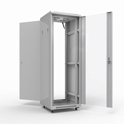 Шкаф серверный ZPAS IT 42U стеклянная передняя дверь задняя металлическая (W-IT-426060-69AA-2-161-FB)