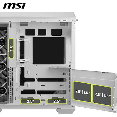 Компьютерный корпус MSI MAG PANO 100R PZ WHITE White (MAG PANO 100R PZ WHITE)