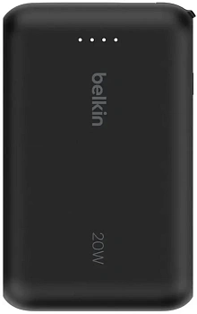 Портативный внешний аккумулятор Belkin 10k PD20w Integrated USB-C Cable, Black (BPB021HQBK)