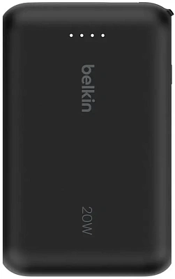 Портативный внешний аккумулятор Belkin 10k PD20w Integrated USB-C Cable, Black (BPB021HQBK)
